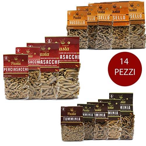 Pasta di Grano antico Siciliano Tumminia - Russello - Perciasacchi Box da 14pz