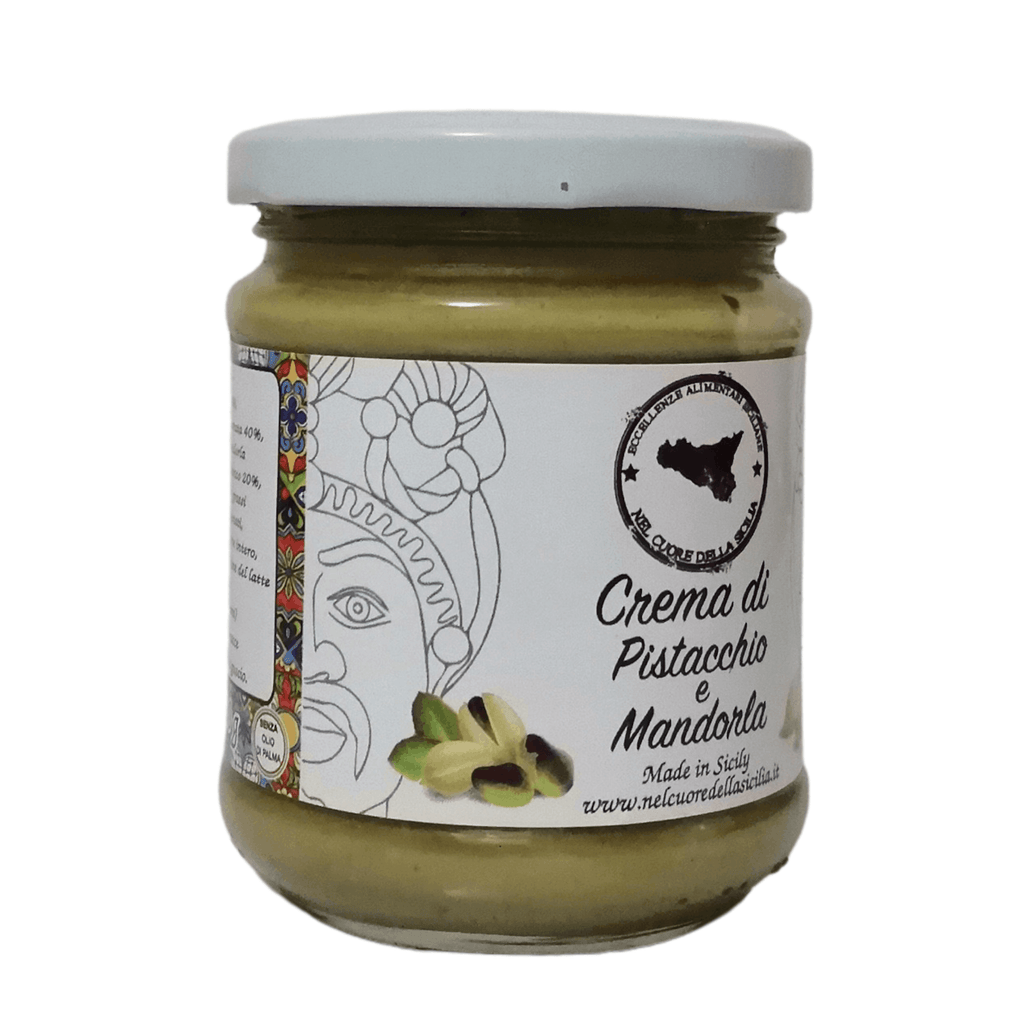 Crema Bi-gusto di Pistacchio e Mandorla 200g - Nel Cuore della Sicilia