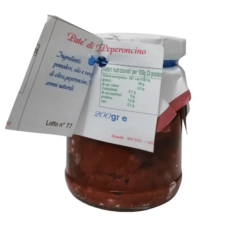Patè Pomodori Secchi piccanti 190g con olio EVO - Nel Cuore della Sicilia