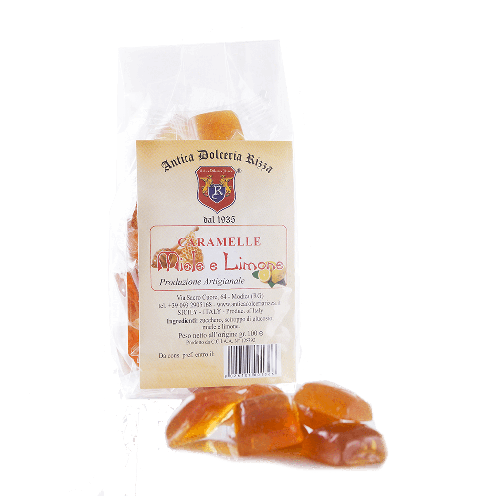 Caramelle artigianali al miele e limone 100g - Nel Cuore della Sicilia